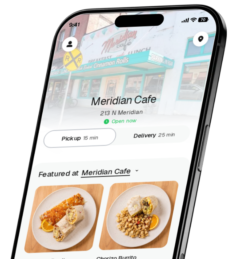 Meridian Cafe app preview